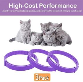 img 3 attached to 🐱 leQuiven Calming Cat Collar 3 Pack - Pheromone Anti-Anxiety Collar, Waterproof & Adjustable - Small, Medium, Large Cats (Violet)