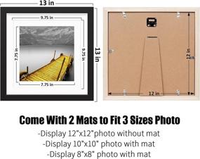 img 2 attached to Versatile and Stylish 12x12 Picture Frames - Perfect for Displaying 10x10 or 8x8 Photos - Wall or Tabletop Mount - 1 Pack