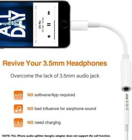 img 2 attached to 🎧 DESOFICON 3Pack Apple MFi Certified Headphone Adapter for iPhone 12/12 Pro/11/11 Pro/XS/XR/X/8/7 Plus/SE – Lightning to 3.5mm Aux Connector Dongle for Earphones