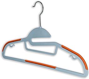 img 3 attached to BriaUSA Dry Wet Clothes Hangers: Amphibious Orange, Non-Slip Shoulder Design, Set of 10