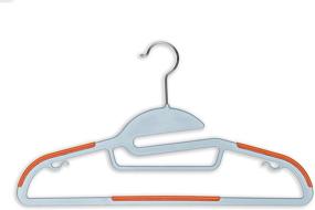 img 4 attached to BriaUSA Dry Wet Clothes Hangers: Amphibious Orange, Non-Slip Shoulder Design, Set of 10