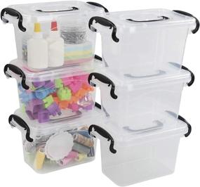 img 4 attached to Пластиковые коробки Bringer Plastic Storage Clear 6 Pack