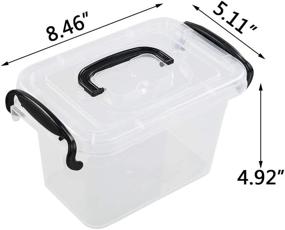 img 3 attached to Пластиковые коробки Bringer Plastic Storage Clear 6 Pack