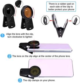 img 2 attached to 📸 Saricho Reef Coral Lens: Aquarium Camera Lens Kit with 11 Filters – Includes 1 Dust Shield Case, 2 Clips, and 8 Coral Reef Lenses in Yellow, Orange, Gradual Yellow Orange Pink, Star6, CPL, and Macro