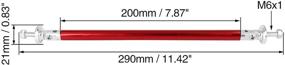 img 2 attached to X AUTOHAUX Car 200Mm Universal Adjustable Front Bumper Lip Lever Splitter Support Rod Red