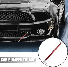 img 3 attached to X AUTOHAUX Car 200Mm Universal Adjustable Front Bumper Lip Lever Splitter Support Rod Red