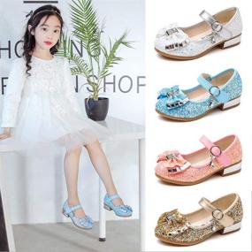 img 3 attached to 👑 SOFMUO Sparkle Bowknot Ballerina Princess Girls' Flats Shoes
