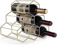 🍷 fomansh countertop wine rack: stylish 6-bottle holder for wine storage, perfect for wine cellars, bars, and kitchen cabinets логотип