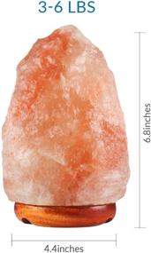 img 2 attached to 🌟 Himalayan Salt Lamp - Natural Hand Carved Crystal Rock Salt Lamp with Elegant Wood Base, Includes 25W Bulb, Electric-Cord, 6~7 Inch Size, 3~6 lbs Weight