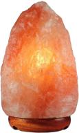 🌟 himalayan salt lamp - natural hand carved crystal rock salt lamp with elegant wood base, includes 25w bulb, electric-cord, 6~7 inch size, 3~6 lbs weight логотип