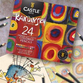 img 2 attached to 🎨 Набор цветных карандашей в стиле Castle Arts из 24 штук: цвета вдохновленные Кандинским с превосходной производительностью.