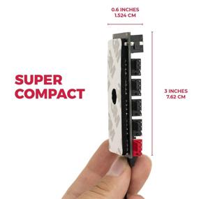 img 2 attached to 🖥️ Вентилятор корпуса 12 В с портом PWM, 10-портовая система охлаждения ЦП для эффективного управления вентилятором ПК, выделенное питание для многоточечного соединения - включает клейкую ленту