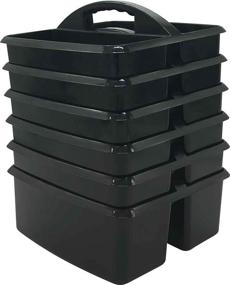 img 4 attached to Black Plastic Storage Caddies Pack