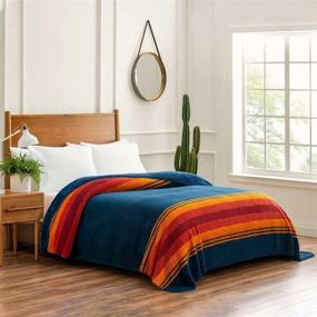 img 2 attached to Pendleton King Grand Canyon Sherpa Blanket - Oversized 112"x92" - Over 10,000 Square Inches