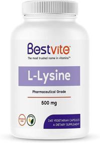 img 2 attached to 🌱 L-Lysine 500mg per Capsule - 240 Vegetarian Capsules - No Stearates, Fillers, or Flow Agents - Vegan, Non GMO, Gluten Free - No Stearic Acid or Dicalcium Phosphate