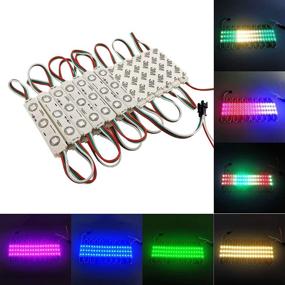 img 3 attached to 💡 YUNBO 100Pcs WS2811 RGB LED Module Lights: Waterproof IP65 LED Storefront Lights for Colorful Displays