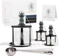 🍵 premium tea ball infuser set: multi-cup steeper, single-cup infusers - stainless steel, fine mesh - mulling spice ball set - tea accessories, strainers, and filters logo