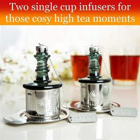 img 1 attached to 🍵 Premium Tea Ball Infuser Set: Multi-Cup Steeper, Single-Cup Infusers - Stainless Steel, Fine Mesh - Mulling Spice Ball Set - Tea Accessories, Strainers, and Filters
