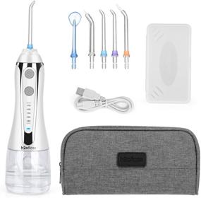img 4 attached to 🚿 H2ofloss Cordless Water Dental Flosser - Portable Oral Irrigator for Teeth, Braces | Rechargeable, IPX7 Waterproof Teeth Cleaner for Home & Travel
