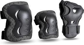 img 4 attached to JBM Kids Protective Gear Set - Knee & Elbow Pads with Wrist Guards, Adjustable Straps for Roller Skating, Cycling, BMX Biking, Skateboarding, Inline Skating, Scooter Riding & Sports