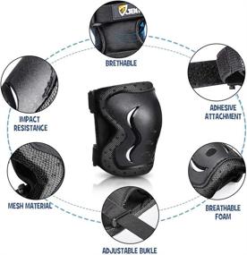 img 1 attached to JBM Kids Protective Gear Set - Knee & Elbow Pads with Wrist Guards, Adjustable Straps for Roller Skating, Cycling, BMX Biking, Skateboarding, Inline Skating, Scooter Riding & Sports