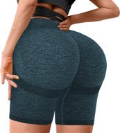 🍑 mohuachi high waisted workout shorts: ruched butt lifting, tummy control leggings for women's yoga sessions logo