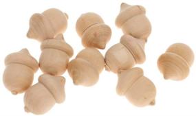 img 2 attached to 🌰 JiaUfmi 20Pcs Natural Wood Acorns: Versatile DIY Wedding Decoration and Kids' Drawing Toy