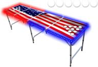 🎉 customizable 8-foot partypong table with cup holes, led lights, dry erase surface & graphic - select your preferred model логотип