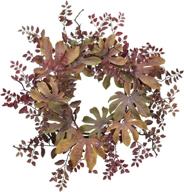 🍂 cloris art fall wreath: 22-24 inch aralia leaves farmhouse door decor логотип