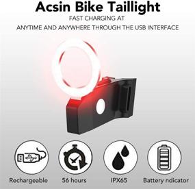 img 3 attached to 🚴 Acsin Bike Tail Light: Ultra Bright 5 Modes, USB Rechargeable, Waterproof, 24 COB LED, Detachable Rear Safety Blinker