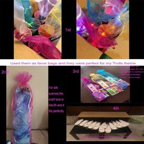 img 2 attached to Ankirol 20pcs Sheer Organza Wine Bags: Reusable Bottle Wrap Dresses for Festive 🍾 Packaging, Baby Shower, Wedding Favors, Samples and Display - 5.5x14.5 inch with Drawstring Pouches (Multi)