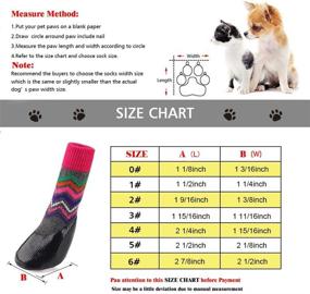 img 3 attached to 🧦 Riccioofy Dog Socks: Anti-Slip Paw Protectors for Dogs and Cats - Waterproof, Traction Control, 4 Pack