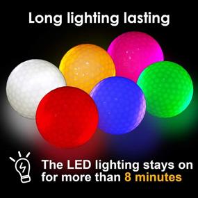 img 2 attached to 🏌️ Glow Golf Balls by ESTARCONTIGO: Long Lasting Flashing Golf Balls for Night Sports – Multi Colors Available!