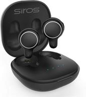 🎧 siros true wireless earbuds: 5h continuous playtime, 25h cyclic charging, touch control, & binaural stereo bass bluetooth logo
