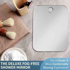 img 1 attached to 🪞 The Shave Well Company Deluxe Anti-Fog Shower Mirror: 33% Larger, Fogless, with Removable Adhesive Hook