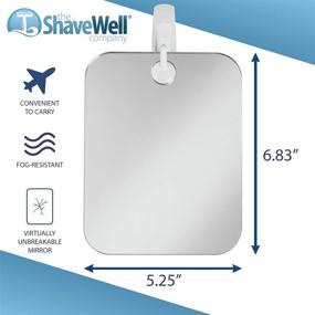 img 2 attached to 🪞 The Shave Well Company Deluxe Anti-Fog Shower Mirror: 33% Larger, Fogless, with Removable Adhesive Hook