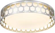 💡 foitton 12 inch led flush mount ceiling light, brushed nickel finish, 15w 1100 lumens 3000k warm white, close-to-ceiling fixture for kitchen, hallway, bedrooms, stairways логотип