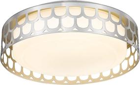 img 4 attached to 💡 FOITTON 12 Inch LED Flush Mount Ceiling Light, Brushed Nickel Finish, 15W 1100 Lumens 3000K Warm White, Close-to-Ceiling Fixture for Kitchen, Hallway, Bedrooms, Stairways