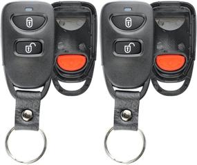 img 2 attached to Набор из 2 чехлов для брелков KeylessOption с кожаным ремешком для Hyundai Kia - полная оболочка, кнопочная панель и крышка