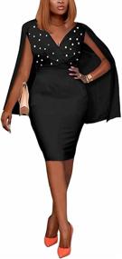 img 4 attached to 👗 Sleeves Bodycon Elegant Dresses: Perfect Business Attire for Women