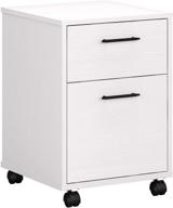 🏢 stylish and practical: bush furniture key west 2 drawer mobile file cabinet in pure white oak logo