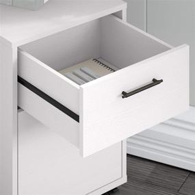 img 1 attached to 🏢 Stylish and Practical: Bush Furniture Key West 2 Drawer Mobile File Cabinet in Pure White Oak