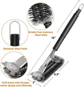 img 2 attached to Safe and Effective Grill Brush Cleaner with Wire Bristles - No Gas Grill BBQ Accessories