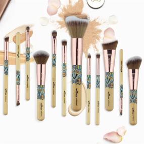 img 3 attached to Anmor 12Pcs Premium Synthetic Makeup Brushes Set with Unique Design and Brush Bag - Perfect for Foundation, Face Powder, Blush, and Eyeshadow