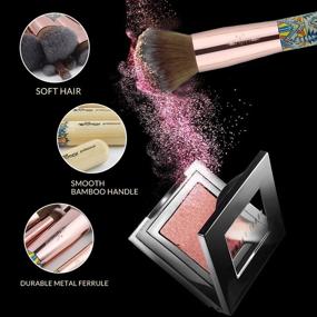 img 1 attached to Anmor 12Pcs Premium Synthetic Makeup Brushes Set with Unique Design and Brush Bag - Perfect for Foundation, Face Powder, Blush, and Eyeshadow