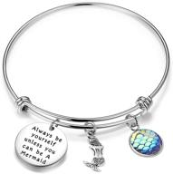 🧜 magical mermaid scales bracelet - inspire your inner mermaid with this charming sea mermaid quote bangle logo