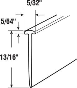 img 1 attached to 🚿 Prime-Line Products M 6230 36-Inch Shower Door Bottom Seal: Half Round, Black and Gray - High-Quality and Perfect Fit!