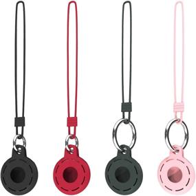 img 4 attached to 🔒 Protective 4-Pack AirTags Case with Silicone Keychain Loop: Keep Your AirTags Dust-free and Scratch-free on Keys, Rings, and Collars - Cat & Dog Friendly AirTag Accessories