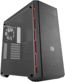 img 4 attached to 🖥️ Корпус Cooler Master MasterBox MCB-B600L-KANN-S00 ATX Mid-Tower с элегантным щеткой дизайном, красной отделкой и акриловой боковой панелью, MB600L красная отделка