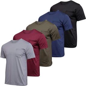 img 4 attached to 5 Pack Moisture Athletic Performance Pocket Set Men's Clothing and Active